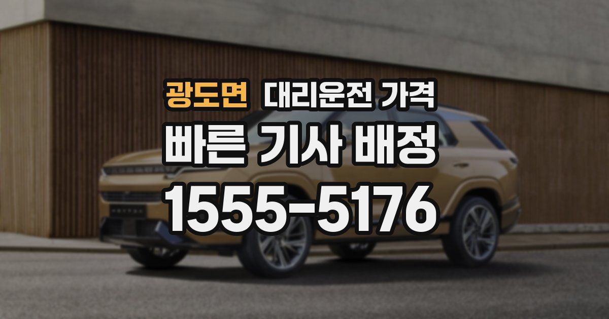 광도면 대리운전 가격