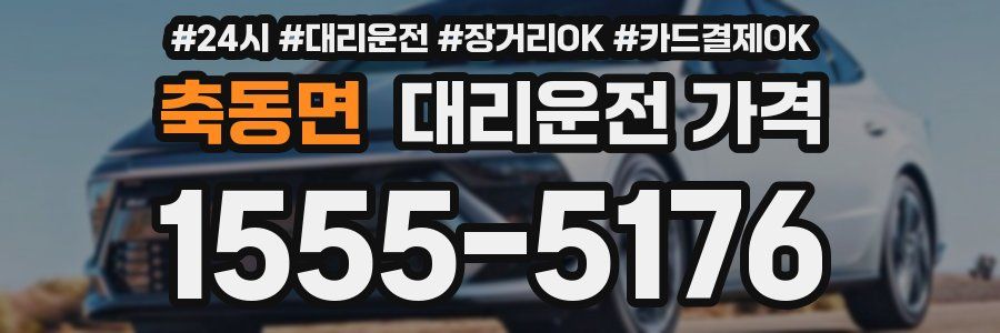 축동면 대리운전 가격