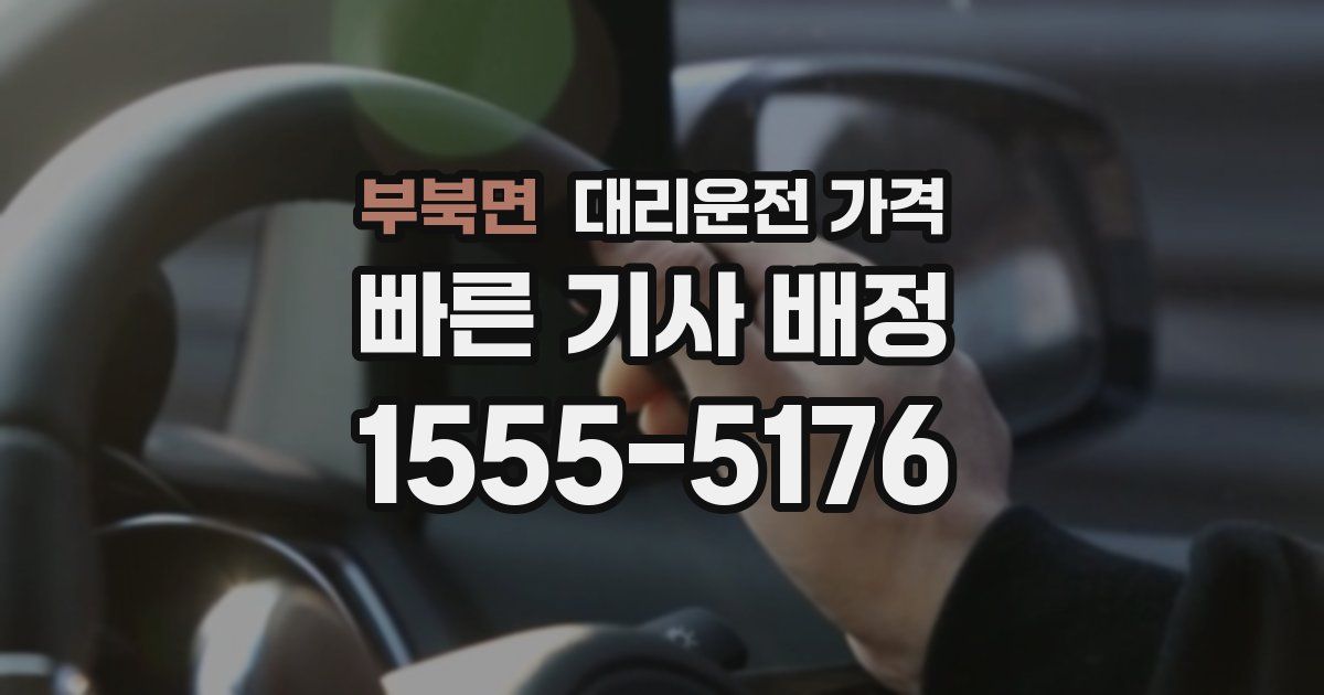 부북면 대리운전 가격