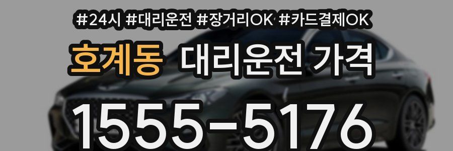 호계동 대리운전 가격