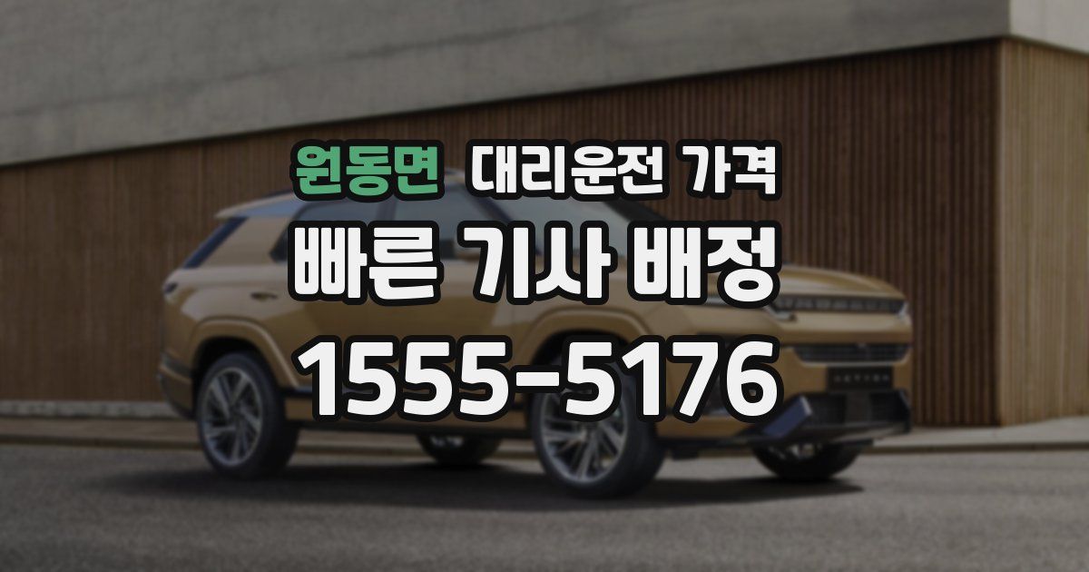 원동면 대리운전 가격