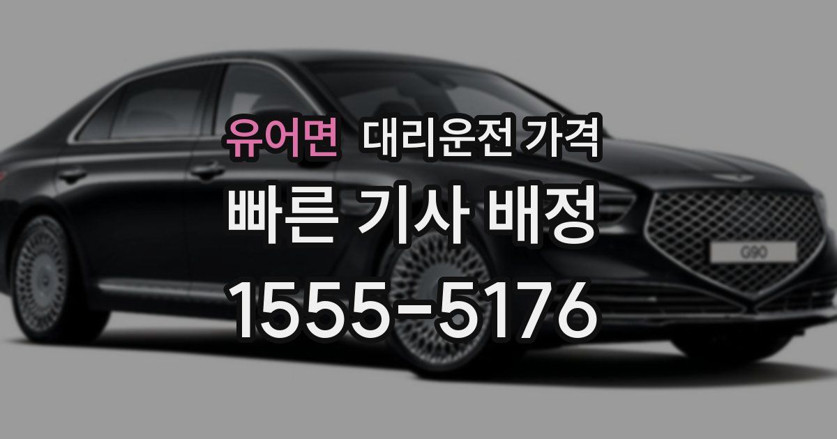 유어면 대리운전 가격