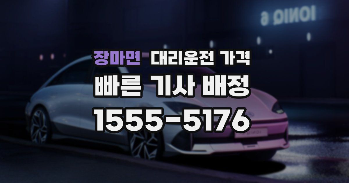 장마면 대리운전 가격