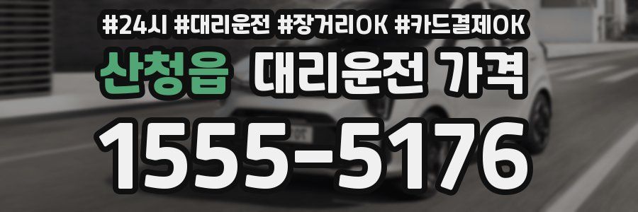 산청읍 대리운전 가격