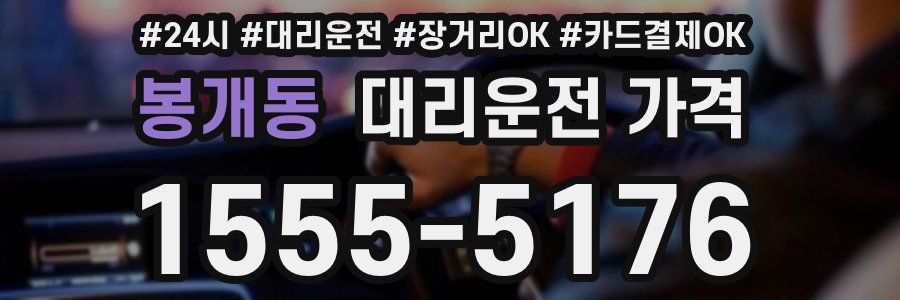 봉개동 대리운전 가격