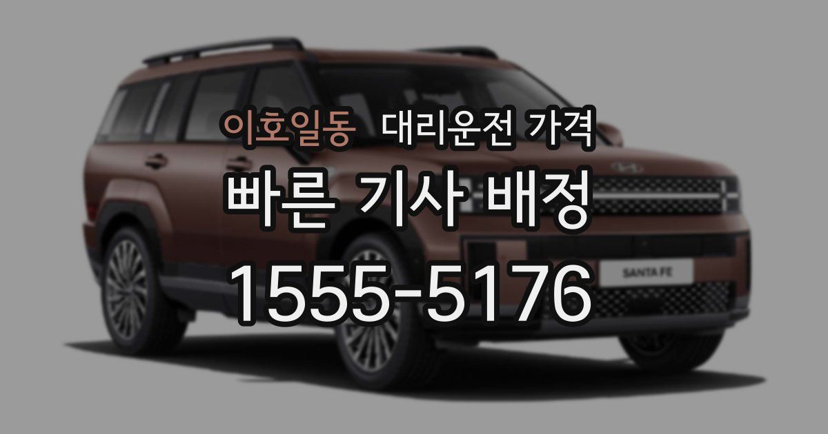 이호일동 대리운전 가격