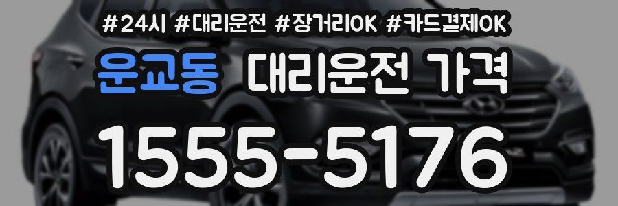 운교동 대리운전 가격