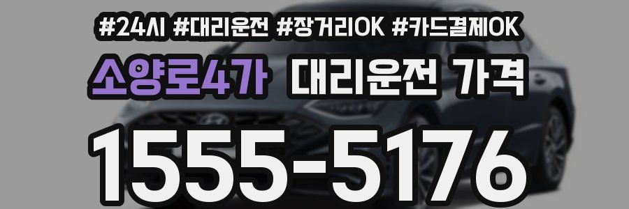 소양로4가 대리운전 가격