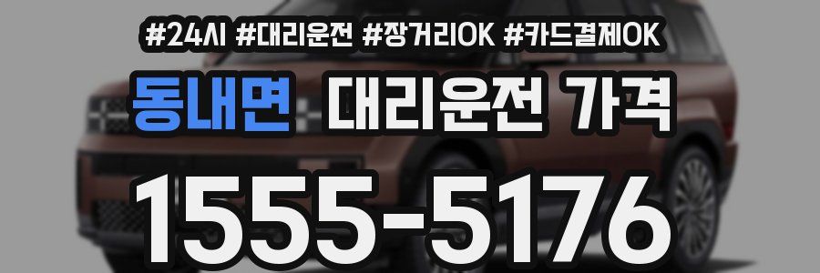 동내면 대리운전 가격