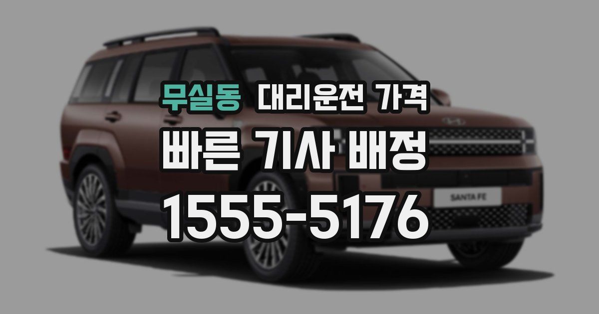 무실동 대리운전 가격