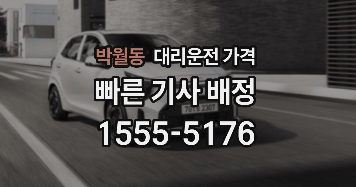 박월동 대리운전 가격