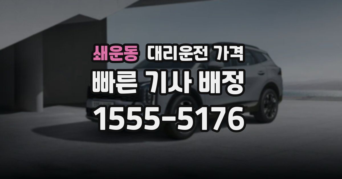 쇄운동 대리운전 가격