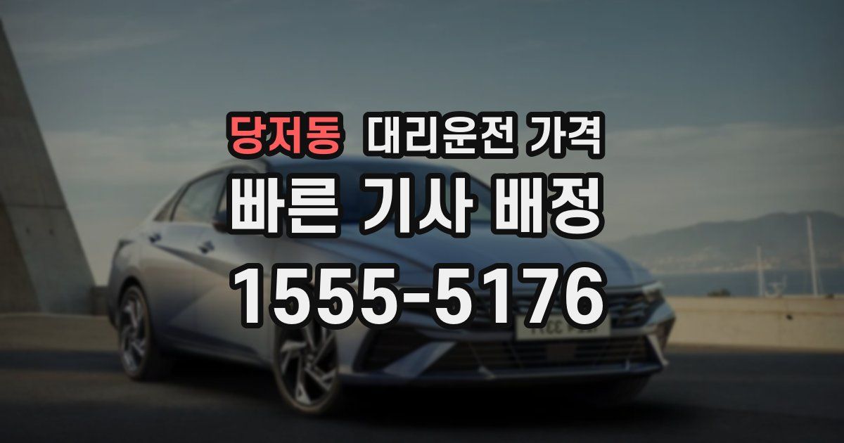 당저동 대리운전 가격