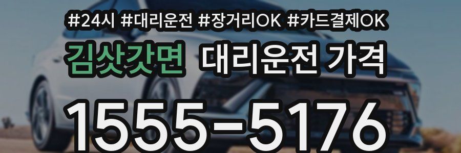 김삿갓면 대리운전 가격