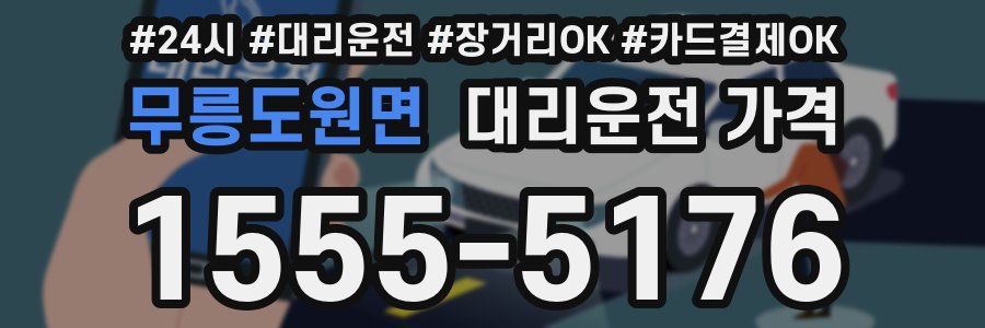 무릉도원면 대리운전 가격