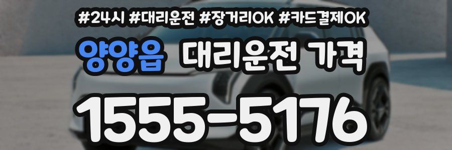 양양읍 대리운전 가격