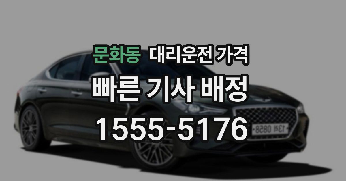 문화동 대리운전 가격