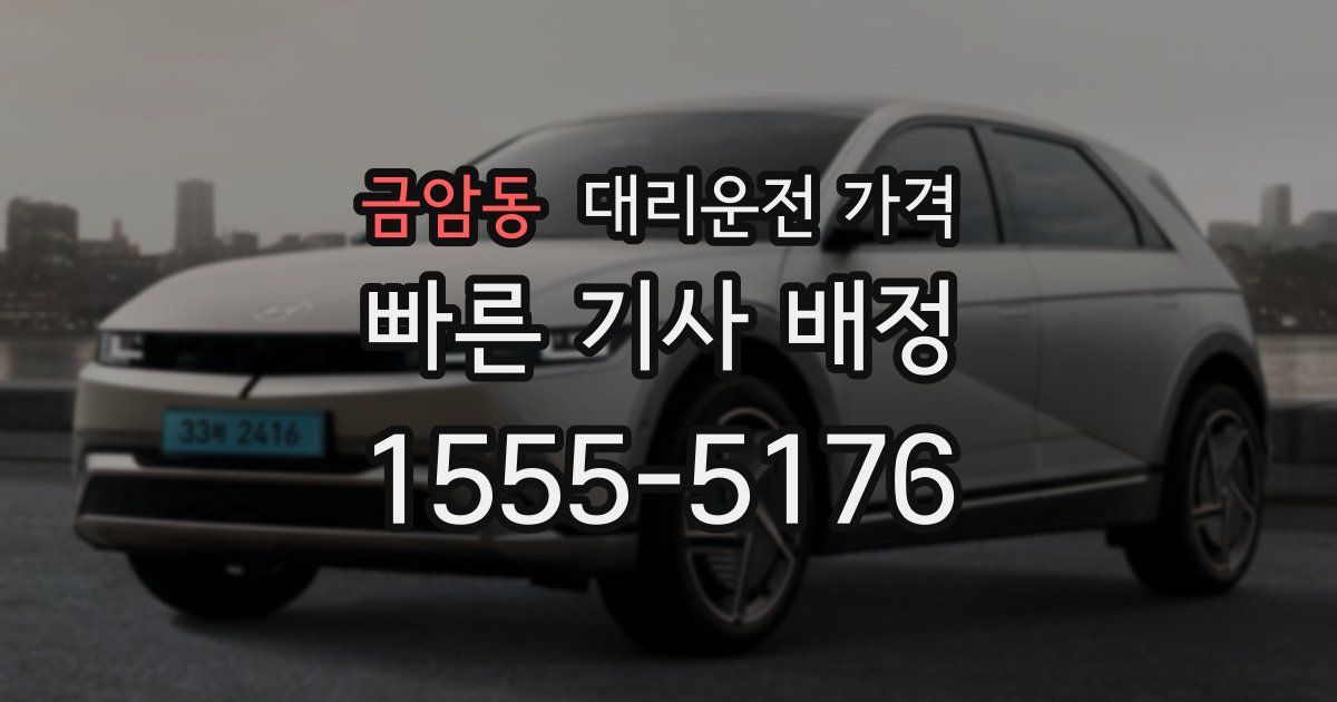 금암동 대리운전 가격