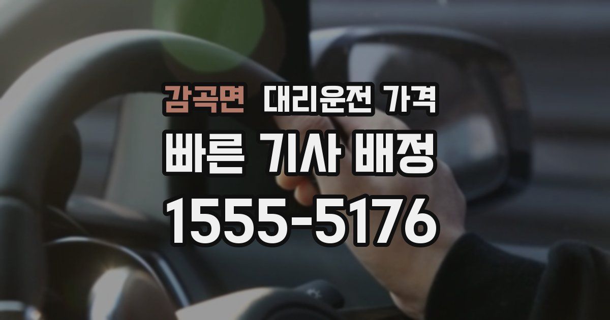 감곡면 대리운전 가격