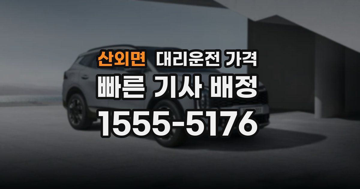 산외면 대리운전 가격