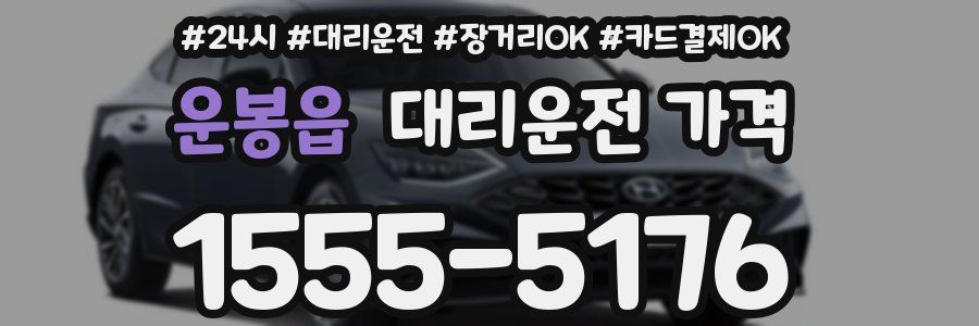 운봉읍 대리운전 가격