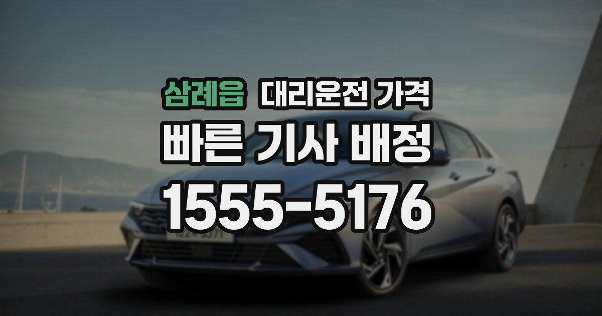 삼례읍 대리운전 가격