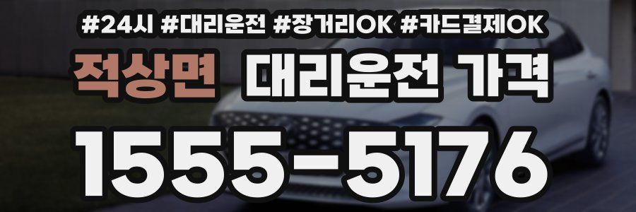 적상면 대리운전 가격