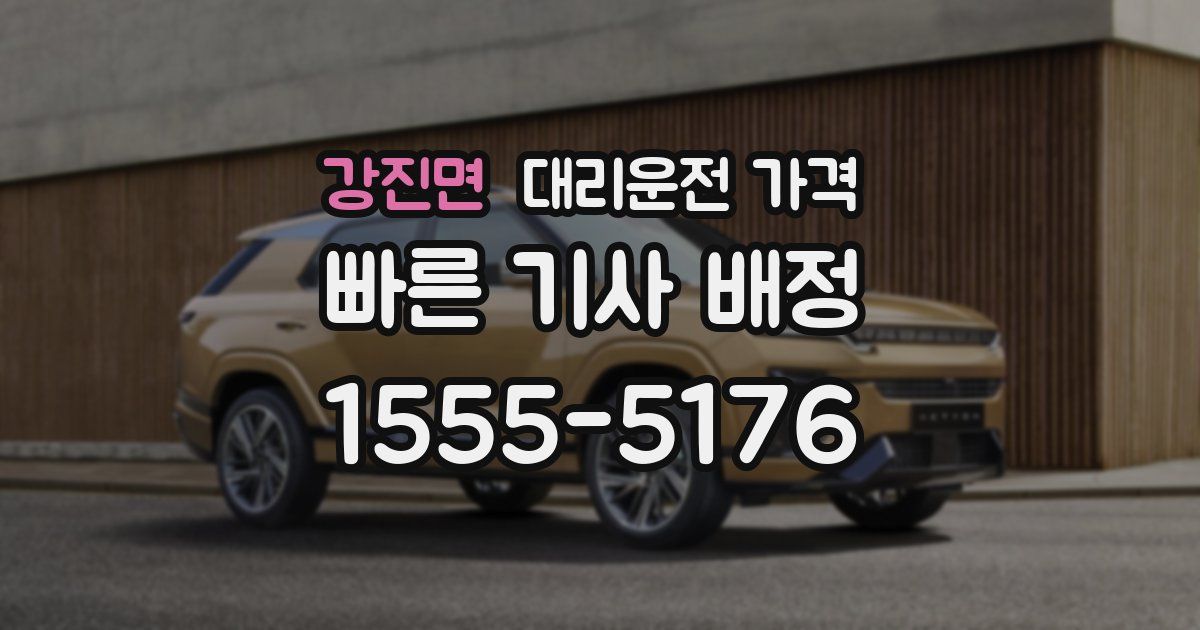 강진면 대리운전 가격