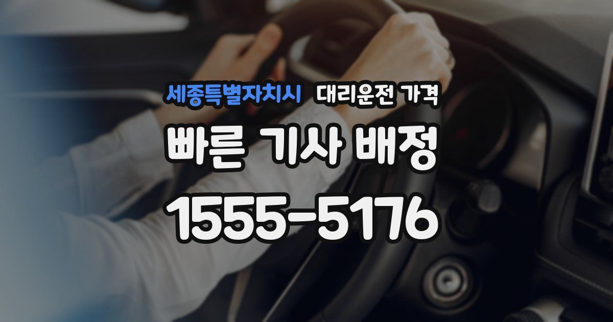 세종특별자치시 대리운전 가격
