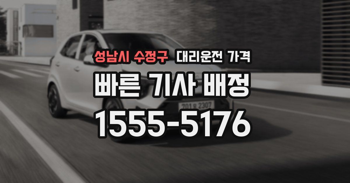 성남시 수정구 대리운전 가격