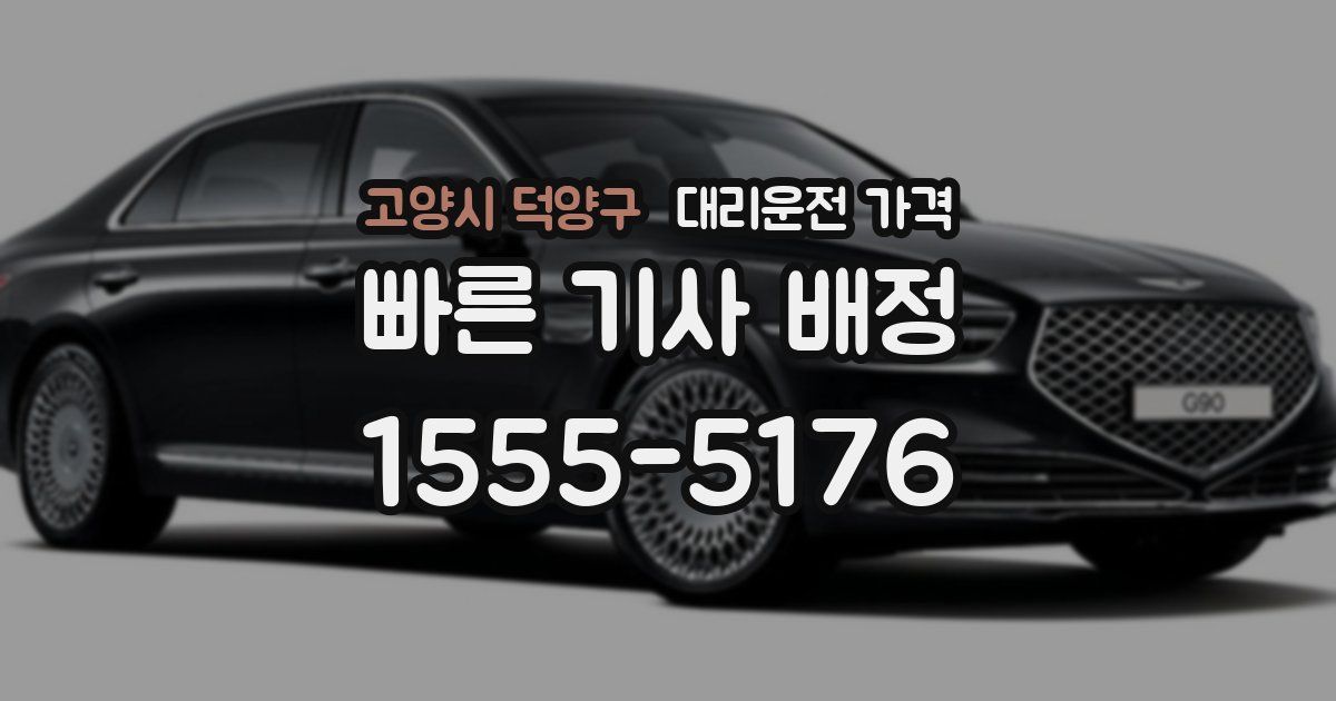 고양시 덕양구 대리운전 가격