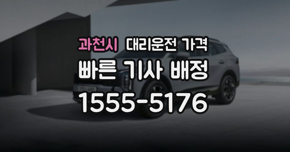 과천시 대리운전 가격