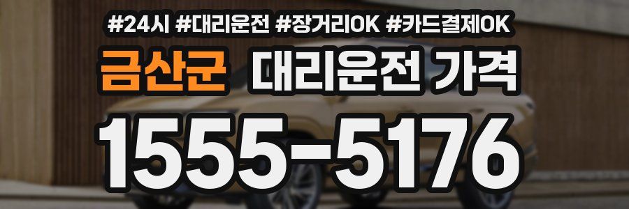 금산군 대리운전 가격