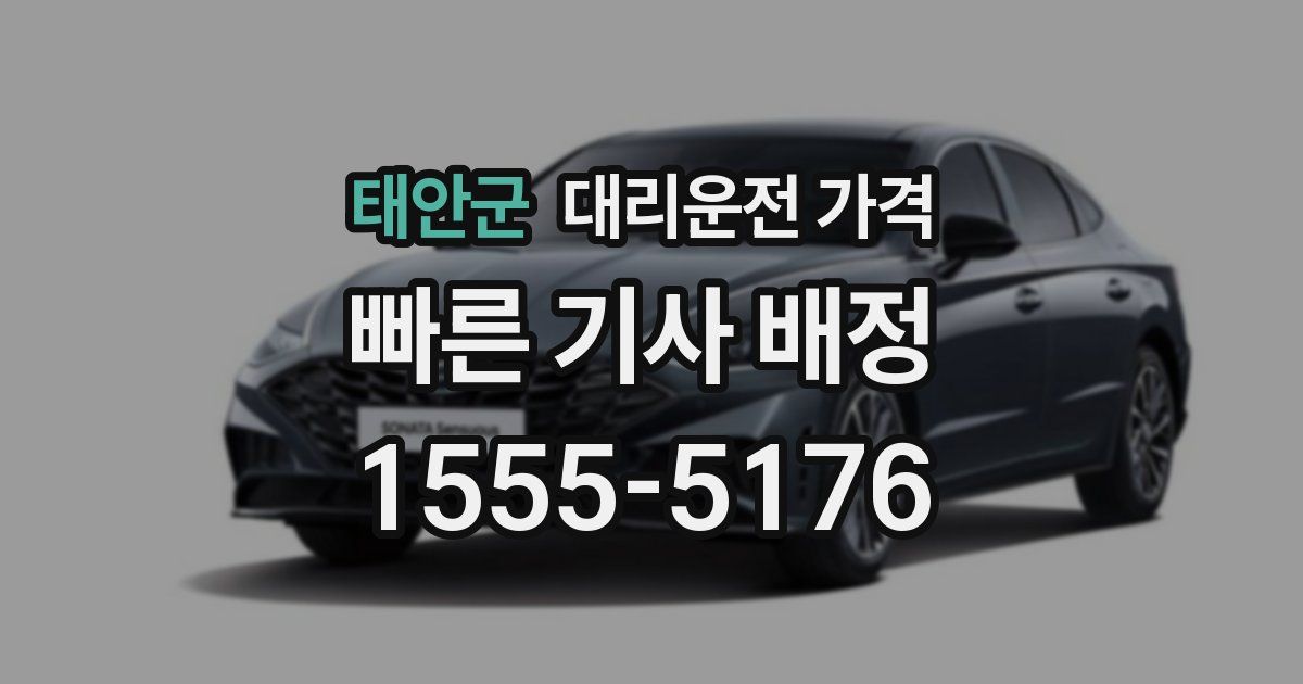 태안군 대리운전 가격