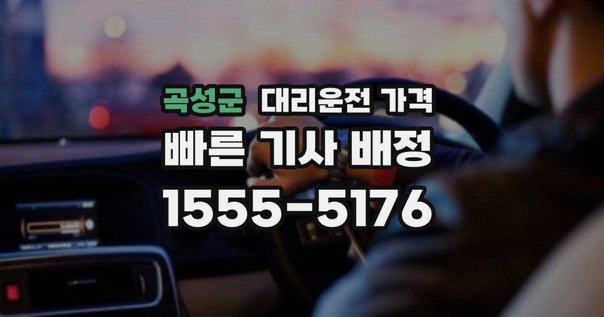 곡성군 대리운전 가격