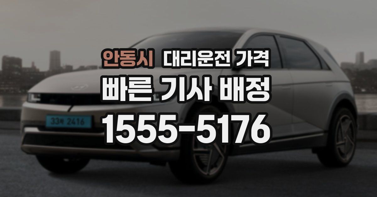 안동시 대리운전 가격