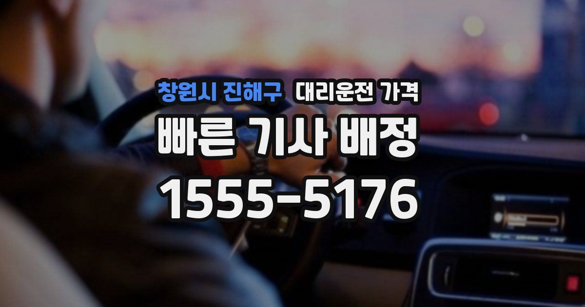 창원시 진해구 대리운전 가격