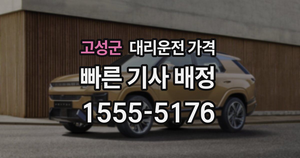 고성군 대리운전 가격