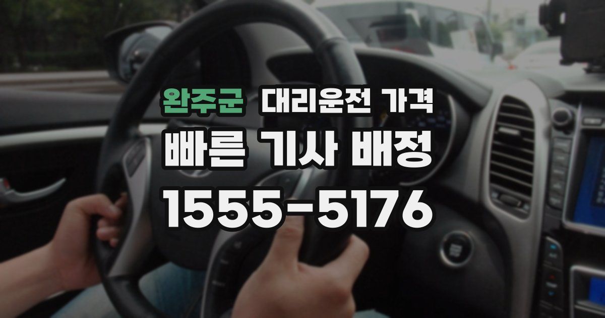 완주군 대리운전 가격