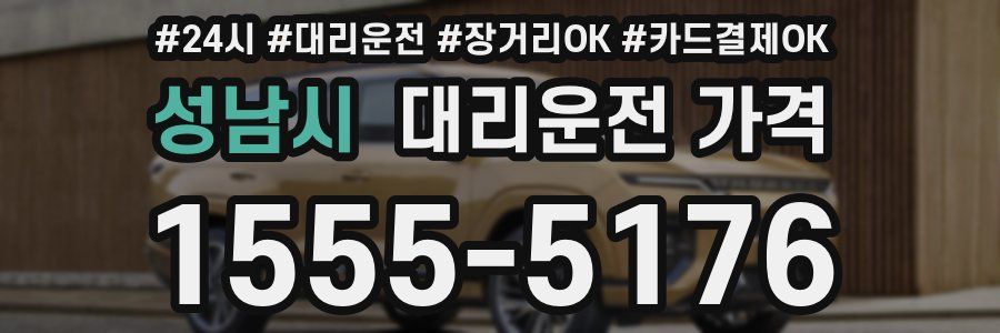 성남시 대리운전 가격