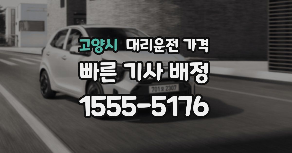 고양시 대리운전 가격