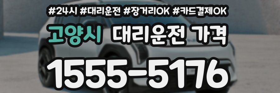 고양시 대리운전 가격