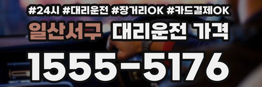 일산서구 대리운전 가격