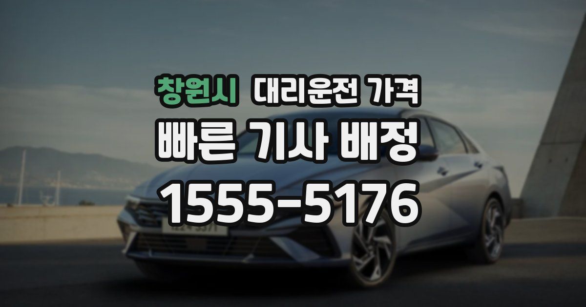 창원시 대리운전 가격