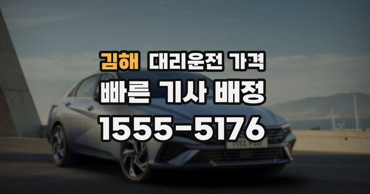 김해 대리운전 가격