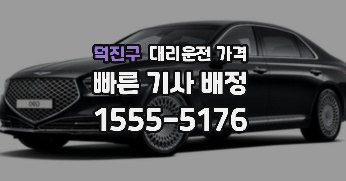 덕진구 대리운전 가격