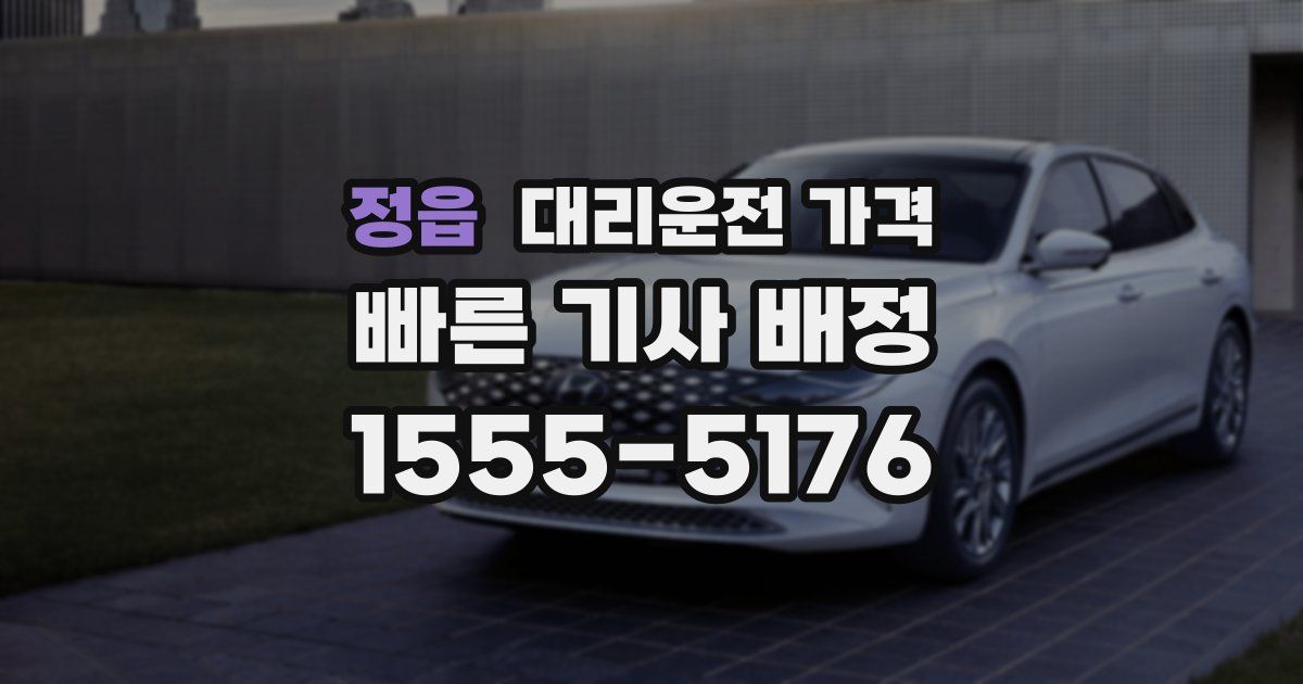 정읍 대리운전 가격