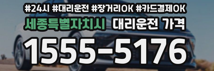 세종특별자치시 대리운전 가격