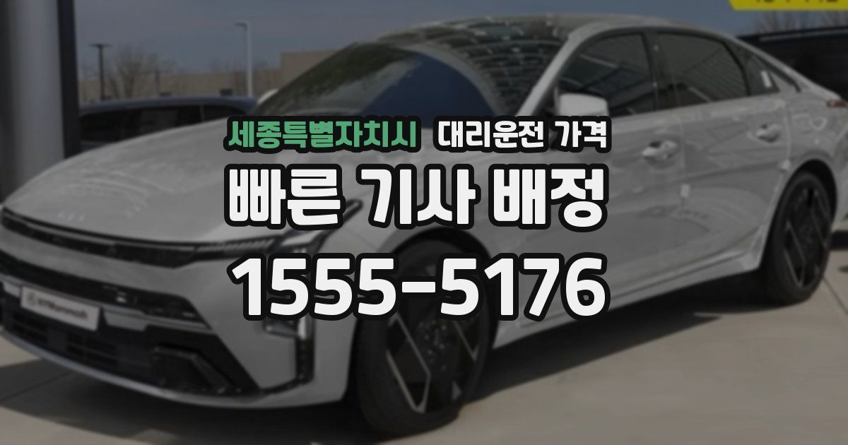 세종특별자치시 대리운전 가격