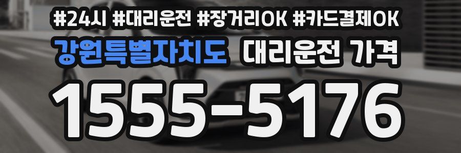 강원특별자치도 대리운전 가격